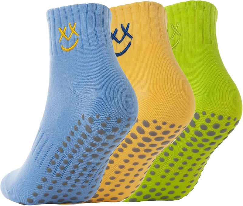 Soxbang 3/6 Pairs Cute Pilates Socks with Grips,Yoga Socks Barre Sock Non Slip Grip Embroidery for Barre Ballet Workout - Image 1